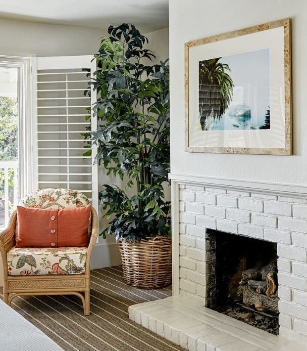 Fireplace and sitting area